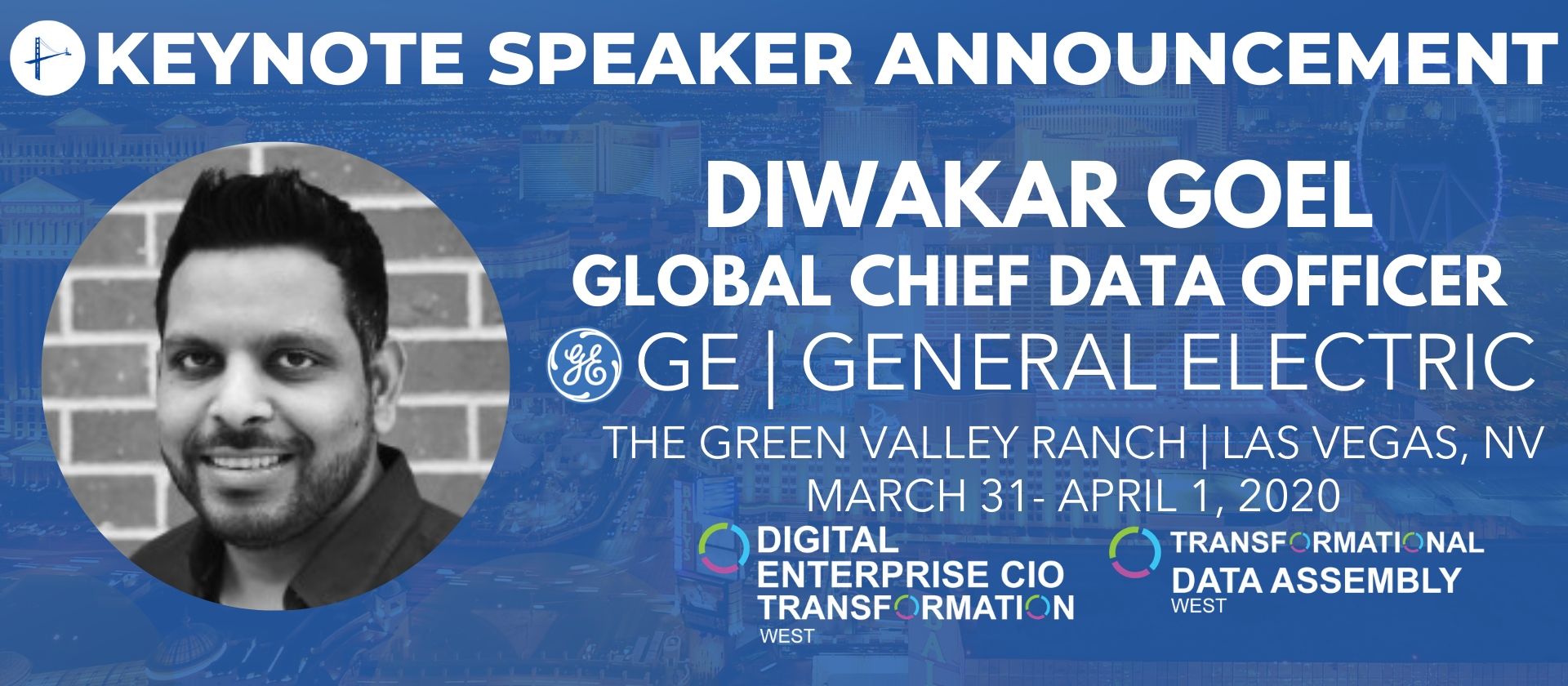 Diwakar Goel Data Officer GE General Electric Keynote Speaker