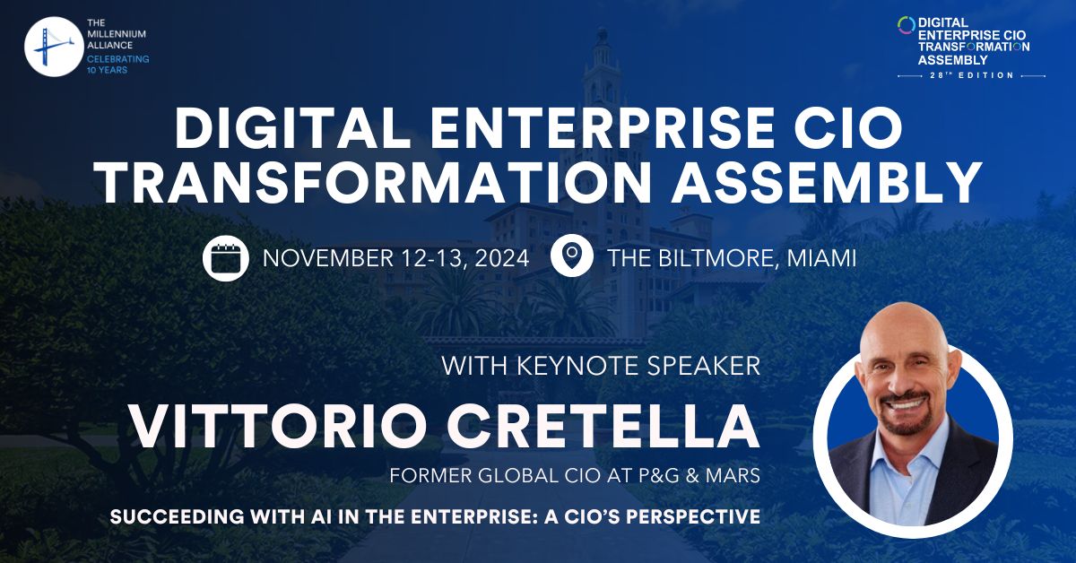 Vittorio Cretella Former Global CIO at P&G Keynotes Our Digital Enterprise CIO Transformation Assembly November 11-12th in Miami!